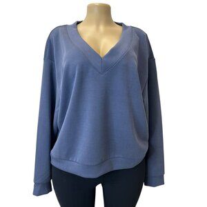 K-96 A New Day Women's Large Sandwash Blue Sweatshirt